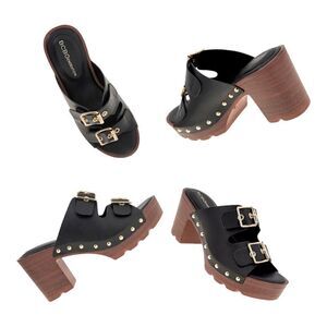 BCBGeneration Women’s Yolanda Peep Toe Clogs in the Size 9